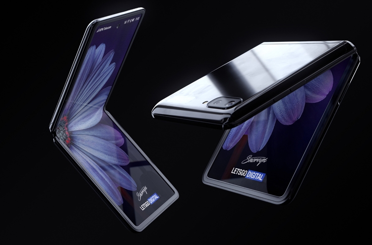 Смартфон раскладушка Samsung Galaxy Z Flip с гибким экраном предстал на рендерах