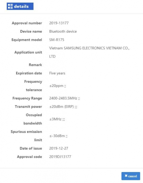 Гарнитура Samsung Galaxy Buds+ прошла сертификацию