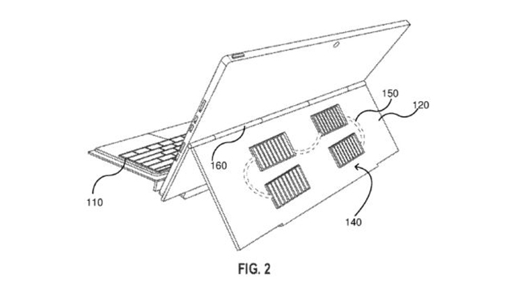 Microsoft проектирует обложку с солнечной батареей для планшетов Surface