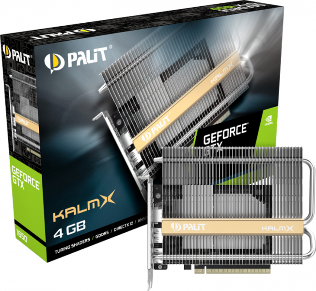 Ускоритель Palit GeForce GTX 1650 KalmX оснащён пассивным охлаждением