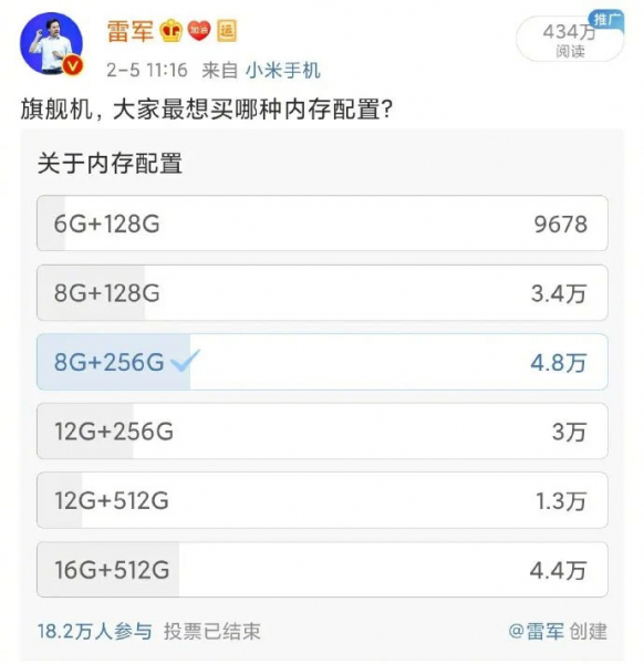 Xiaomi Mi 10 получат 8 Гбайт LPDDR5 и 128 Гбайт SSD в минимальной конфигурации