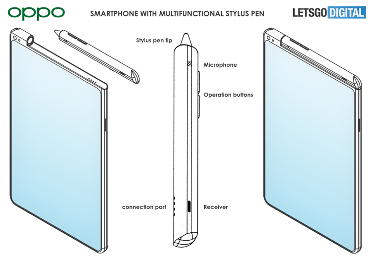 OPPO предложила смартфон со съёмным многофункциональным стилусом