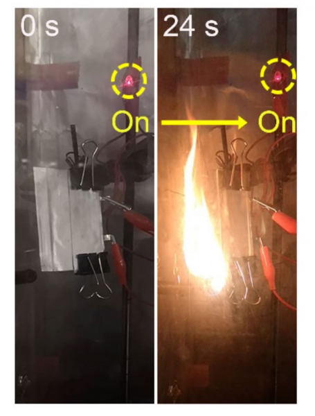 В Стэнфорде сделали литиево ионную батарею, которая работает даже в огне