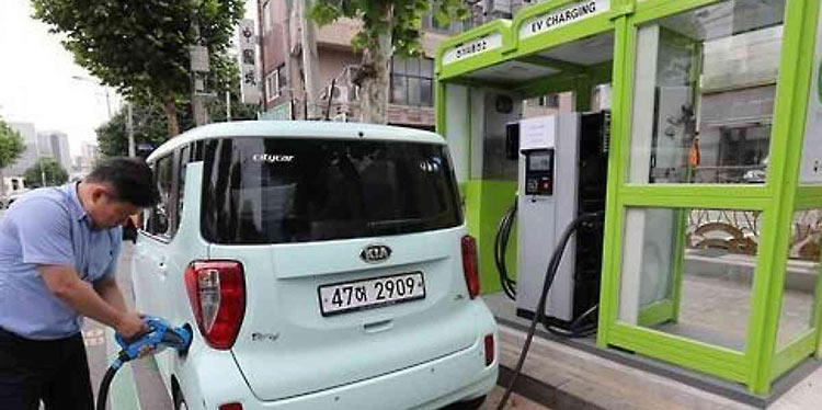 Корея планирует развернуть тысячи скоростных зарядок для электромобилей на АЗС