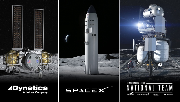 NASA выбрало компании, которые продолжат создание пилотируемых систем для высадки на Луну